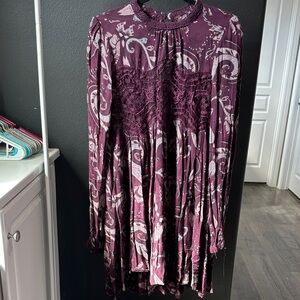 Free People Purple Long Sleeve Dress